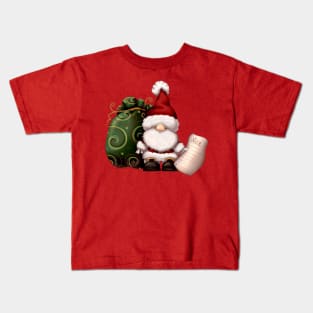 Santa Gnome is Coming to Town! Kids T-Shirt
